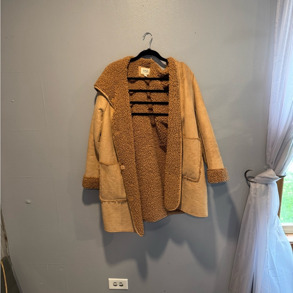 a.n.a Women's Brown Teddy Jacket